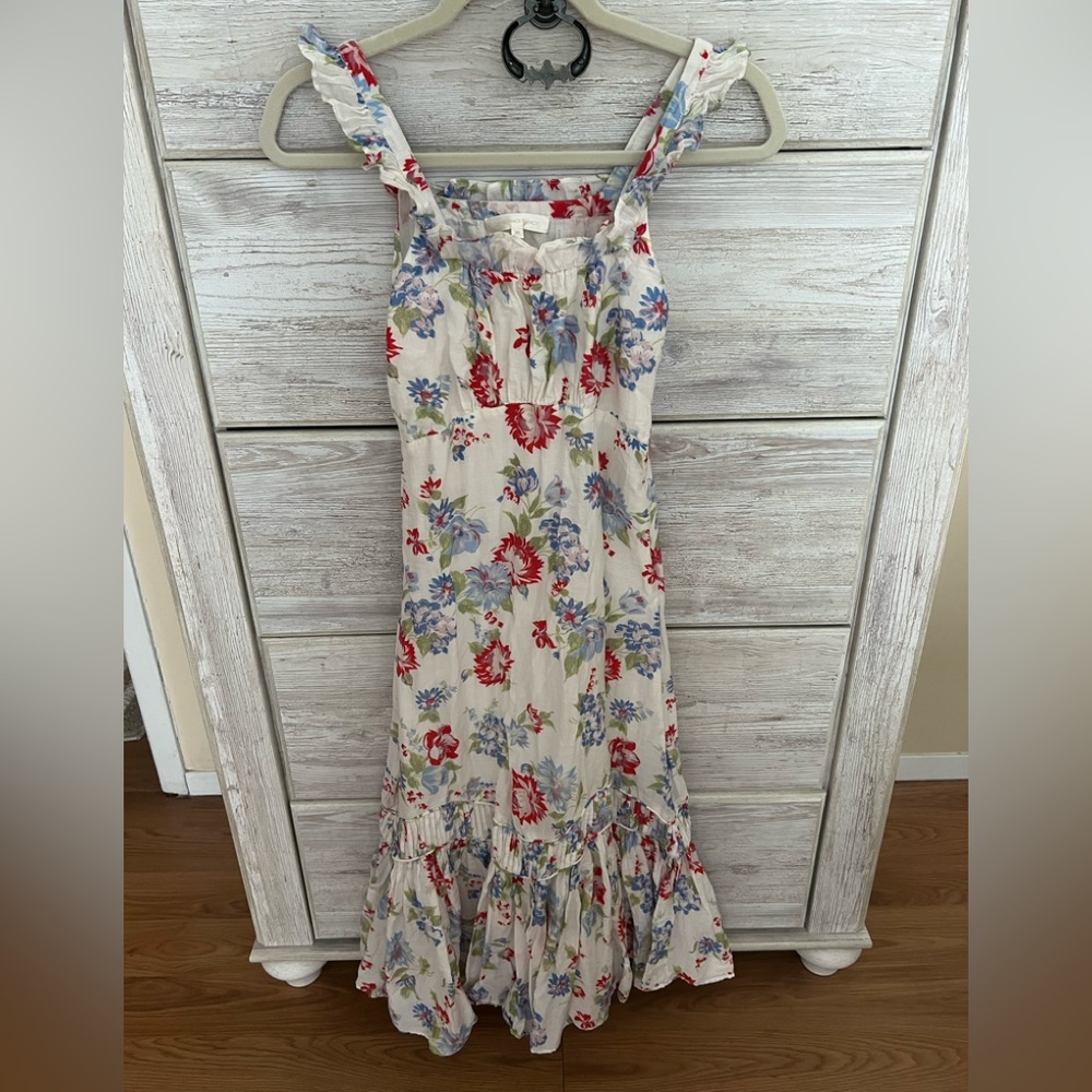 LoveShackFancy floral midi dress